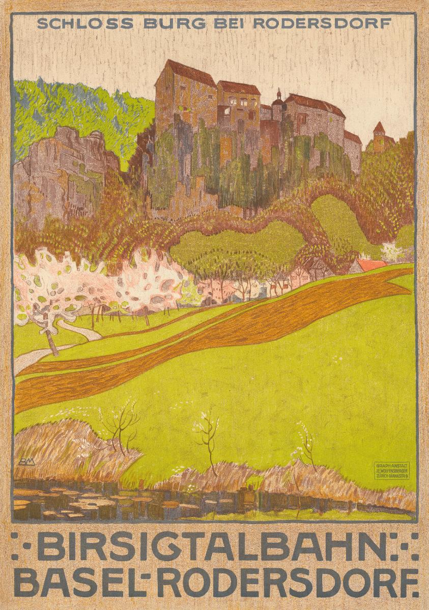Schloss Burg bei Rodersdorf. Birsigtalbahn Basel-Rodersdorf