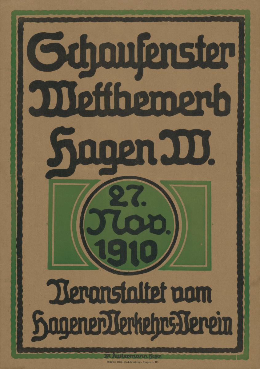 Schaufenster-Wettbewerb 1910. Hagener Verkehrsverein