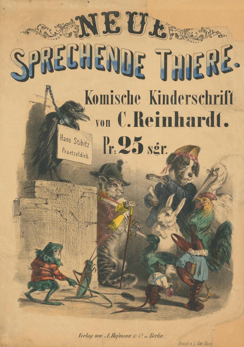 Neue Sprechende Tiere. Komische Kinderschrift von C. Reinhardt