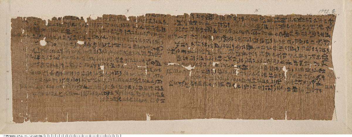 Hieratischer Papyrus mit dem Totenbuch der Senchonsis