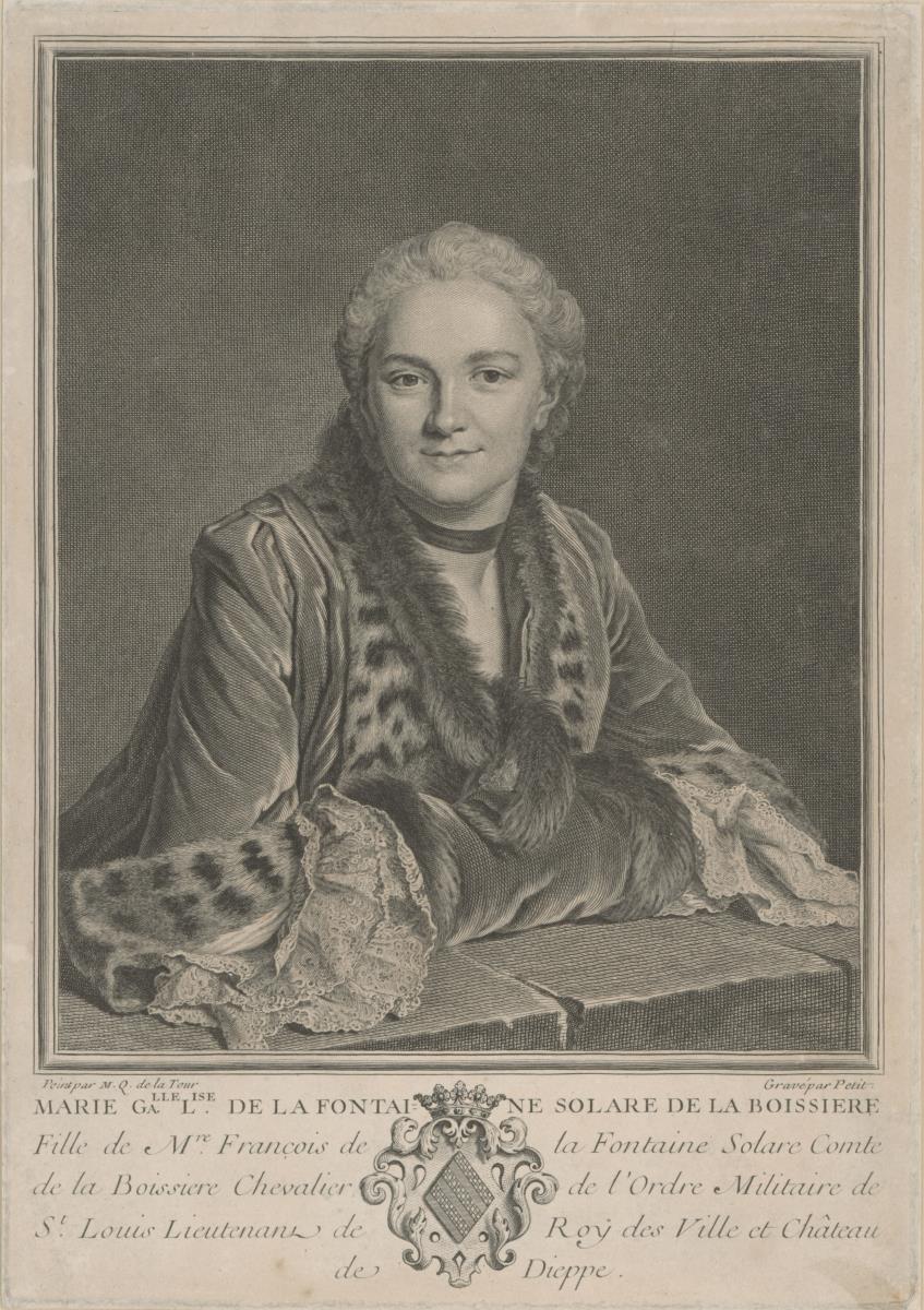 Porträt der Marie Gabrielle Louise de la Fontaine Solare de la Boissière