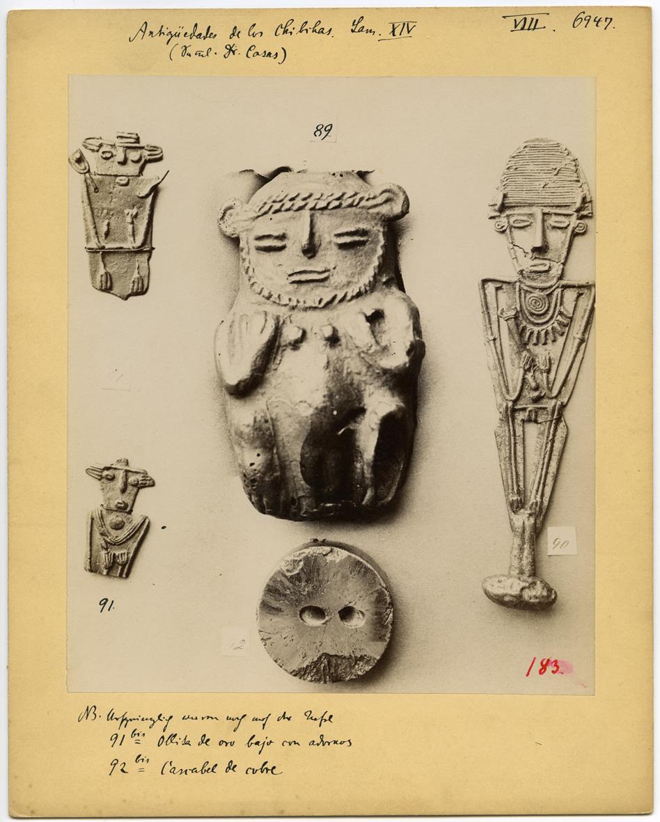 Goldobjekte aus der Sammlung Dr. Casas, Antigüedades de los Chibchas Lam. XIV