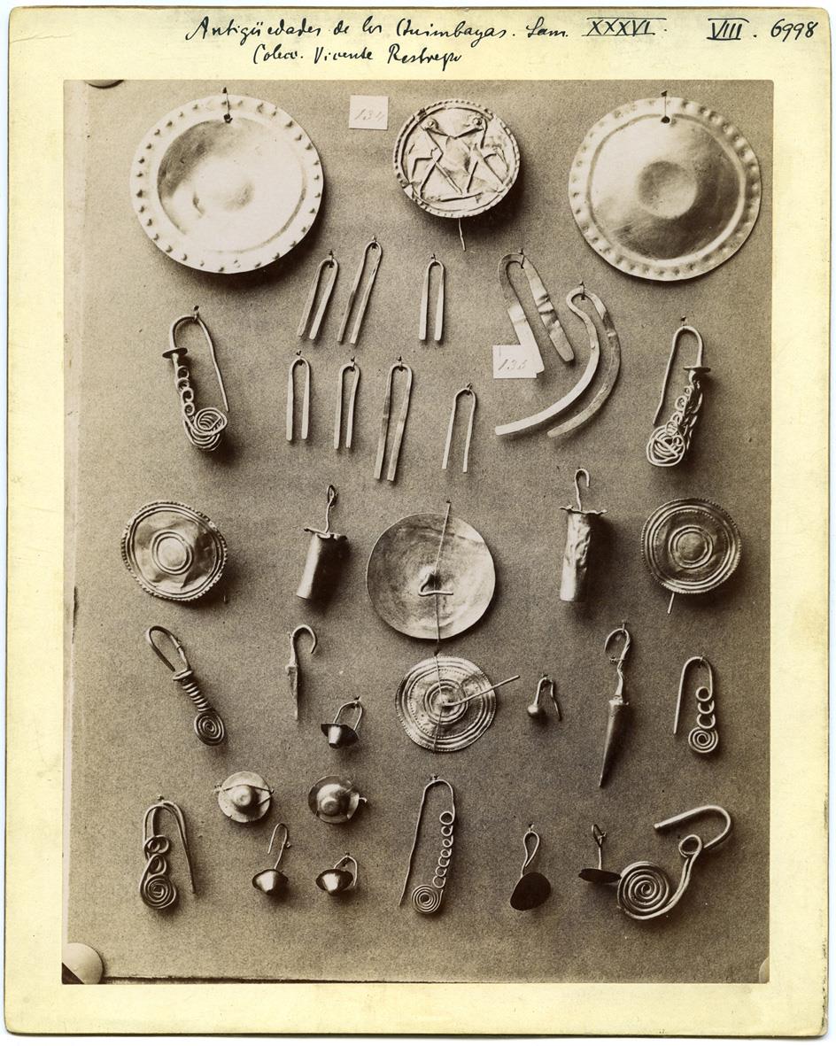 Goldobjekte aus der Sammlung Vicente Restrepo, Antigüedades de los Quimbayas Lam. XXXVI