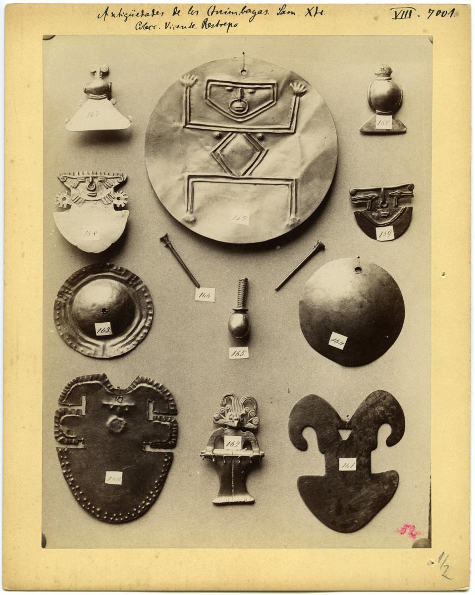 Goldobjekte aus der Sammlung Vicente Restrepo, Antigüedades de los Quimbayas Lam. X L