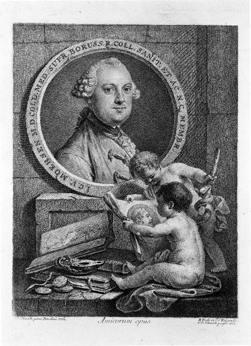 Amicorum opus. Bildnis Dr. J.K.W. Moehsen, im Rund