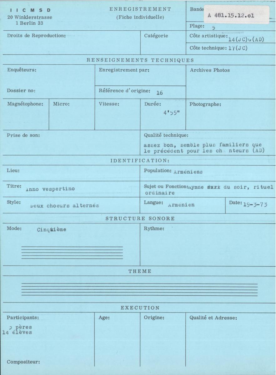 Liturgie de l'Eglise Arménienne Méchitariste de Venise