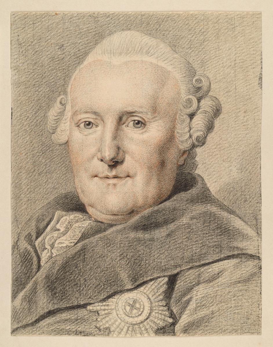 Herzog Ferdinand von Braunschweig. Brustbild nach links, herausblickend.Herzog Ferdinand von Braunschweig. Brustbild nach links, herausblickend