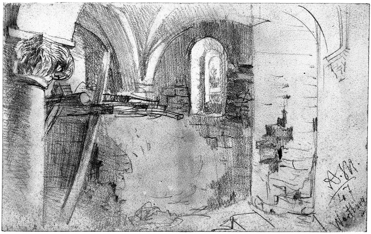 Gewölbter Kellerraum in der Wartburg