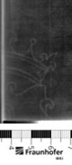 Skizze eines Portals mit Dreiecksgiebel und palmettengeschmückter  Akroterie