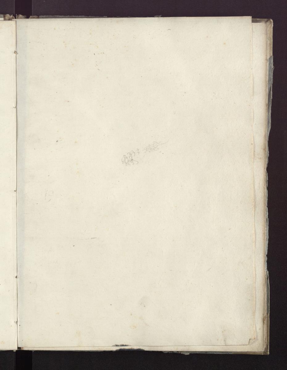 Landschaftsstudie (?) / Herde von Schafen (?)