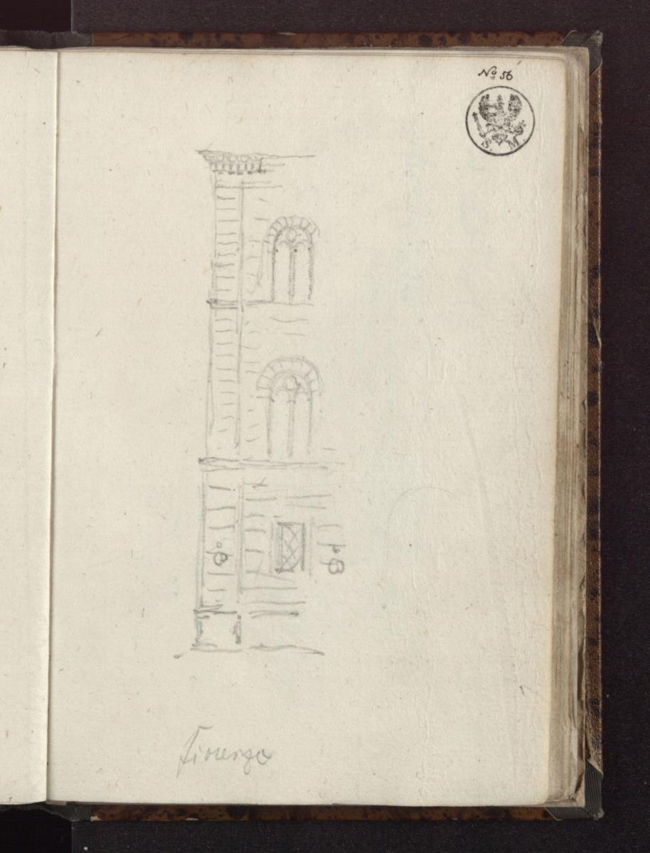Ecke eines Palastes aus dem Quattrocento in der Art Riccardi oder Rucellai in Florenz