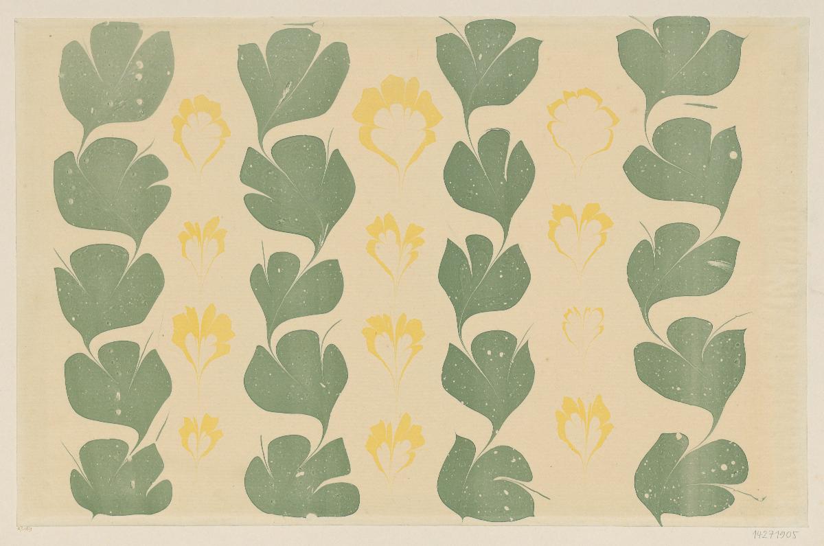 Marmorpapier (florales Motiv)