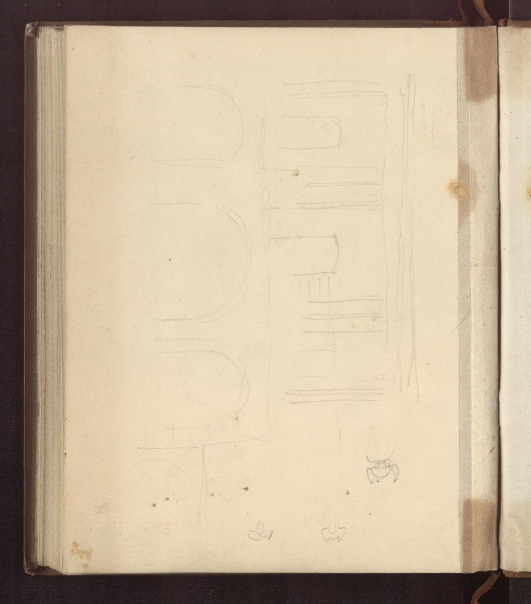 Aufriss einer zweigeschossigen Architektur