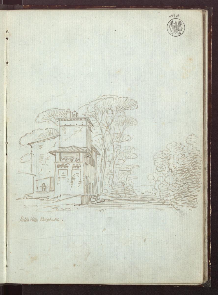 Die Casa Cenci im Park der Villa Borghese in Rom