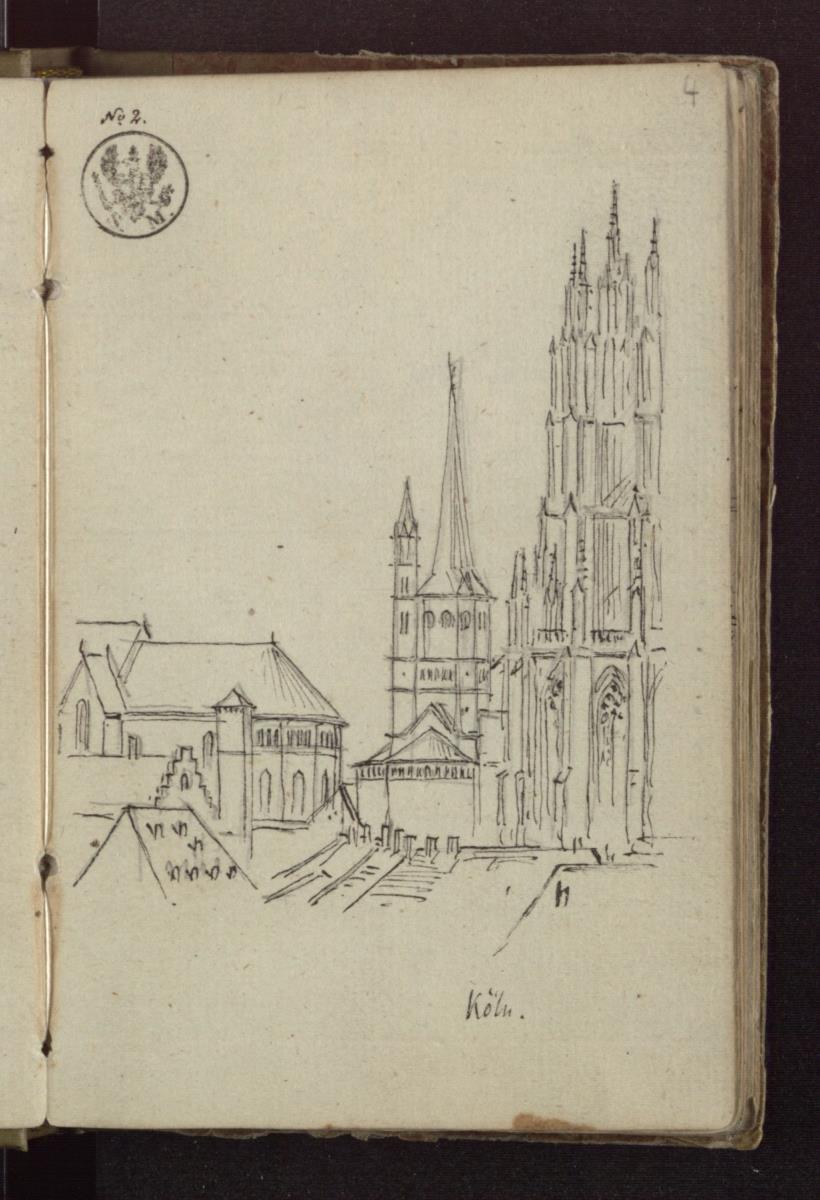 Köln. Chor des Domes, Turrm von Groß Sankt Martin und Sankt Margarethen