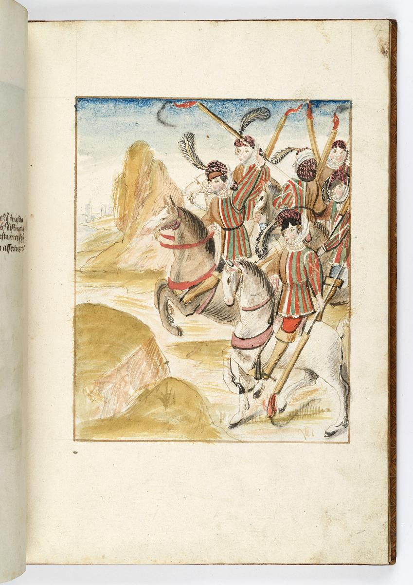 Einzug der Johanna von Kastilien in Brüssel am 9. Dezember 1496: Fackelschwingende Edelleute zu Pferd