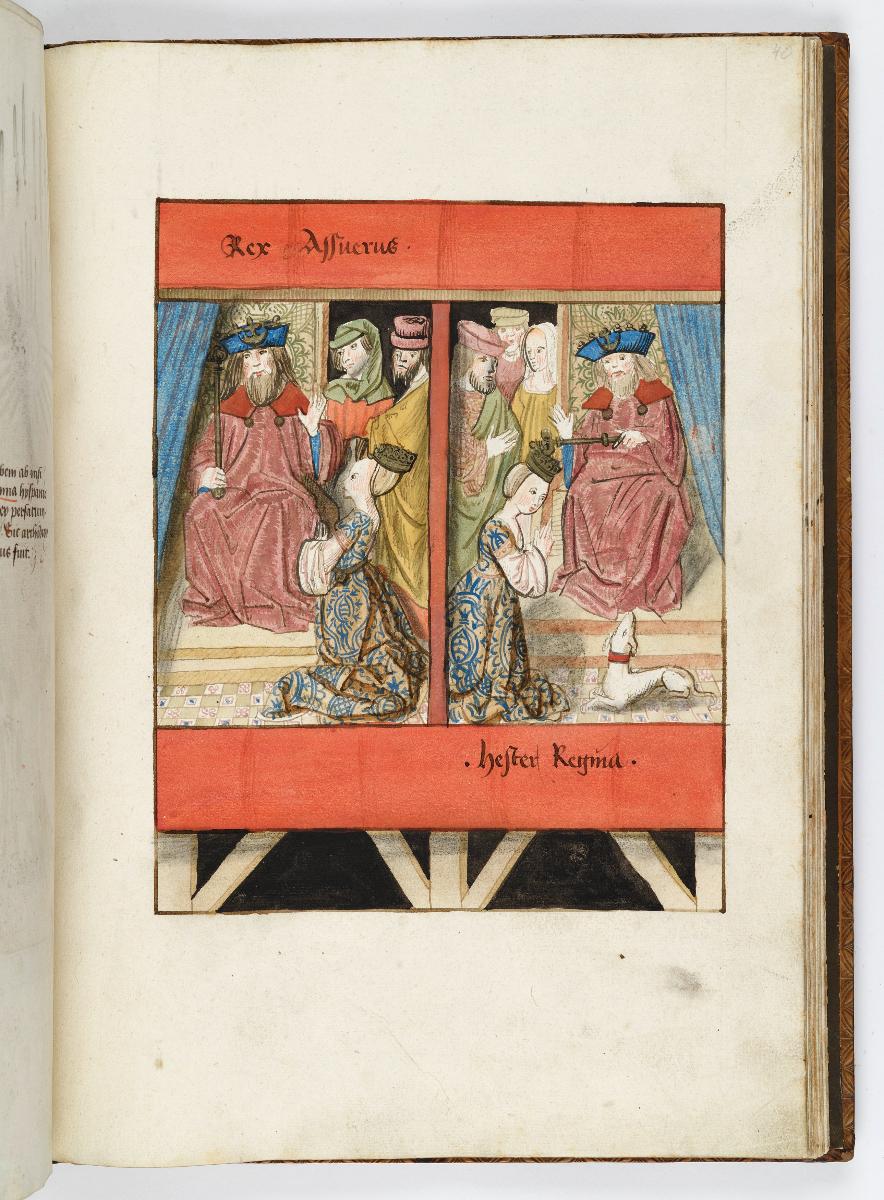 Einzug der Johanna von Kastilien in Brüssel am 9. Dezember 1496: Lebende Bilder: Esther vor dem Thron des Ahasver und Esther von Ahasver mit dem Szepter berührt