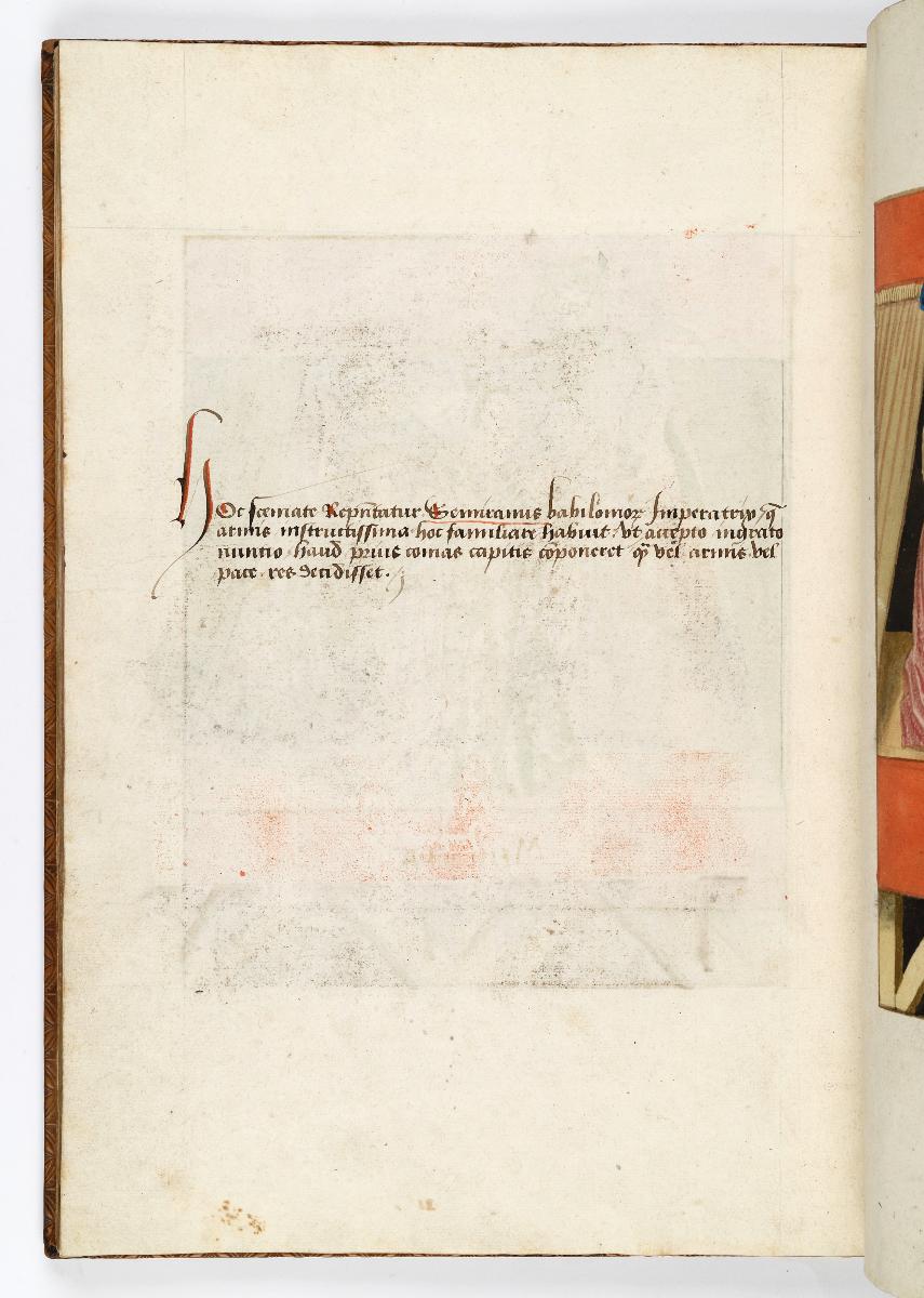 Einzug der Johanna von Kastilien in Brüssel am 9. Dezember 1496: Lebende Bilder: Kommentar zu Semiramis mit zwei Frauen, die ihr Helm und Lanze halten