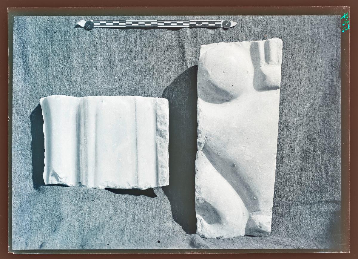 Marmor, Gips und Holz: Marmorfragmente (Ornament Nr. 101a)