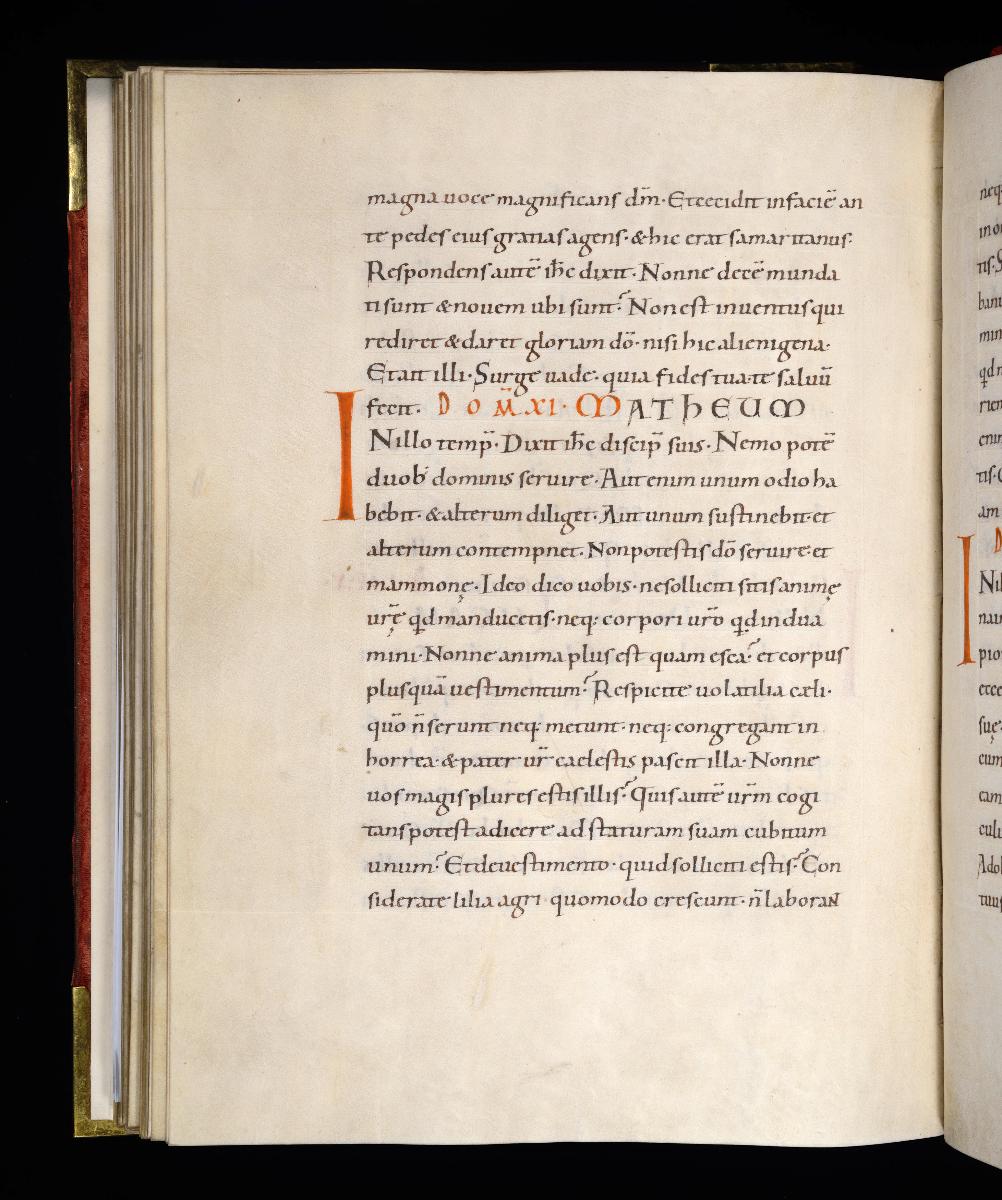 Evangelistar Heinrichs IV. (?), Textseite mit roter Textmarke I
