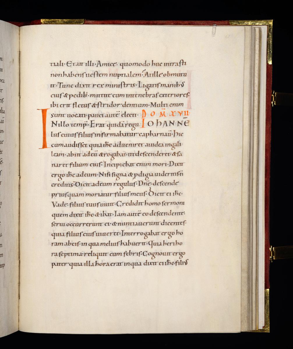 Evangelistar Heinrichs IV. (?), Textseite mit roter Textmarke I