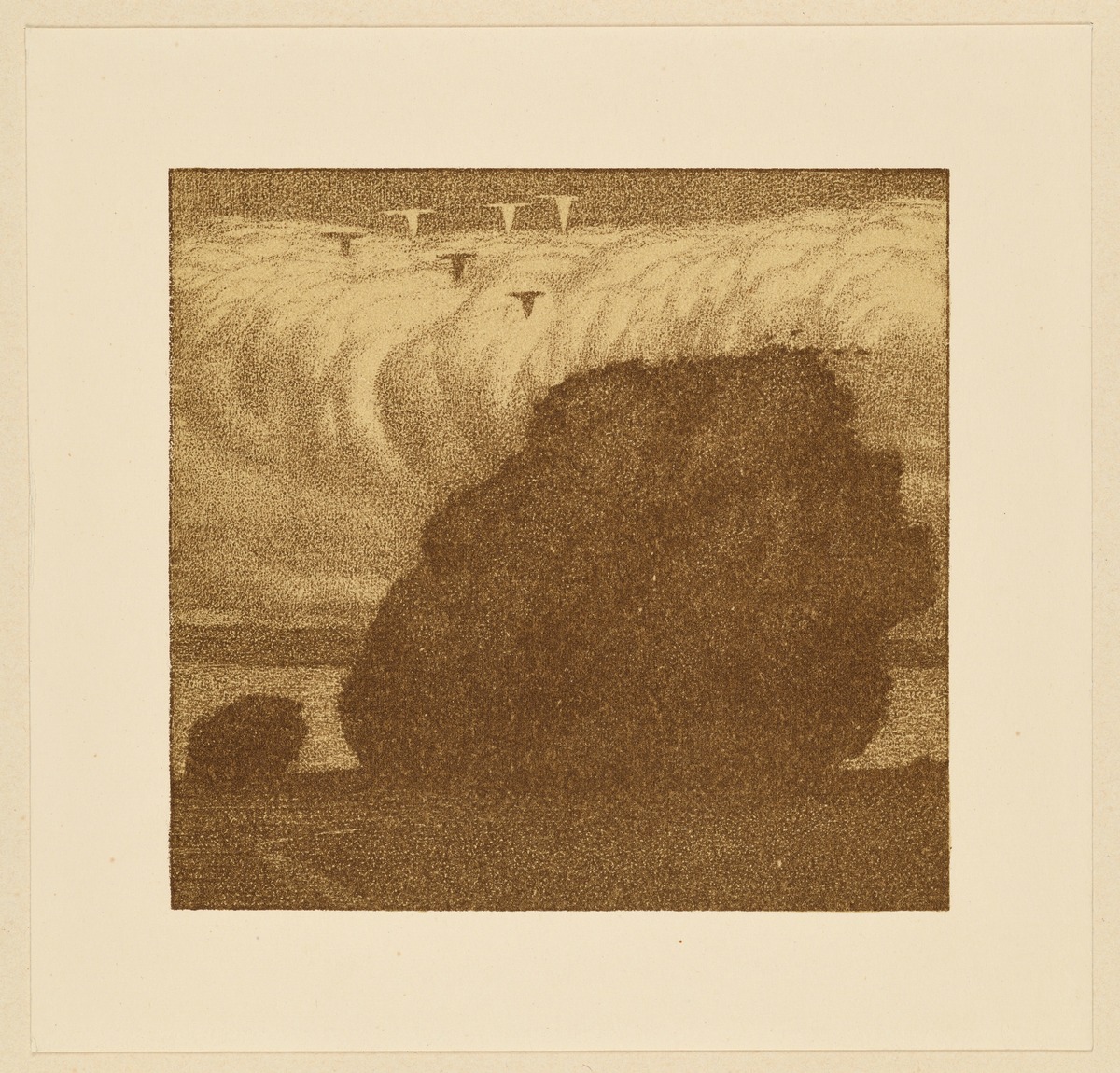 Probedruck der Illustration zu Gottfried Schwab, Wolkenschatten und Höhenglanz