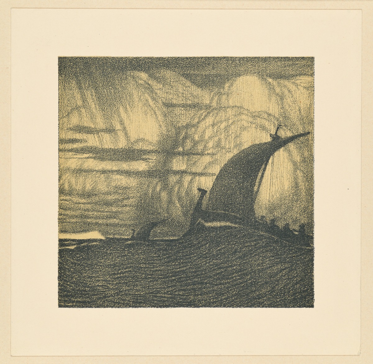 Probedruck der Illustration zu Gottfried Schwab, Wolkenschatten und Höhenglanz