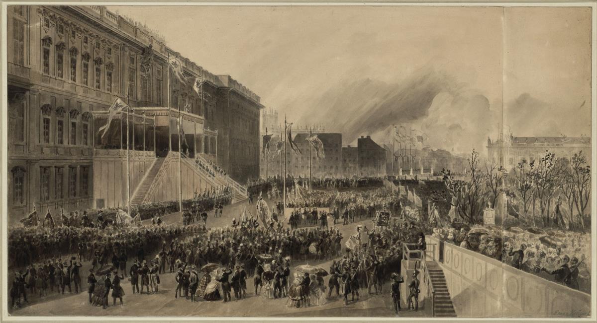 Entwurf zur Huldigung vor König Friedrich Wilhelm IV.