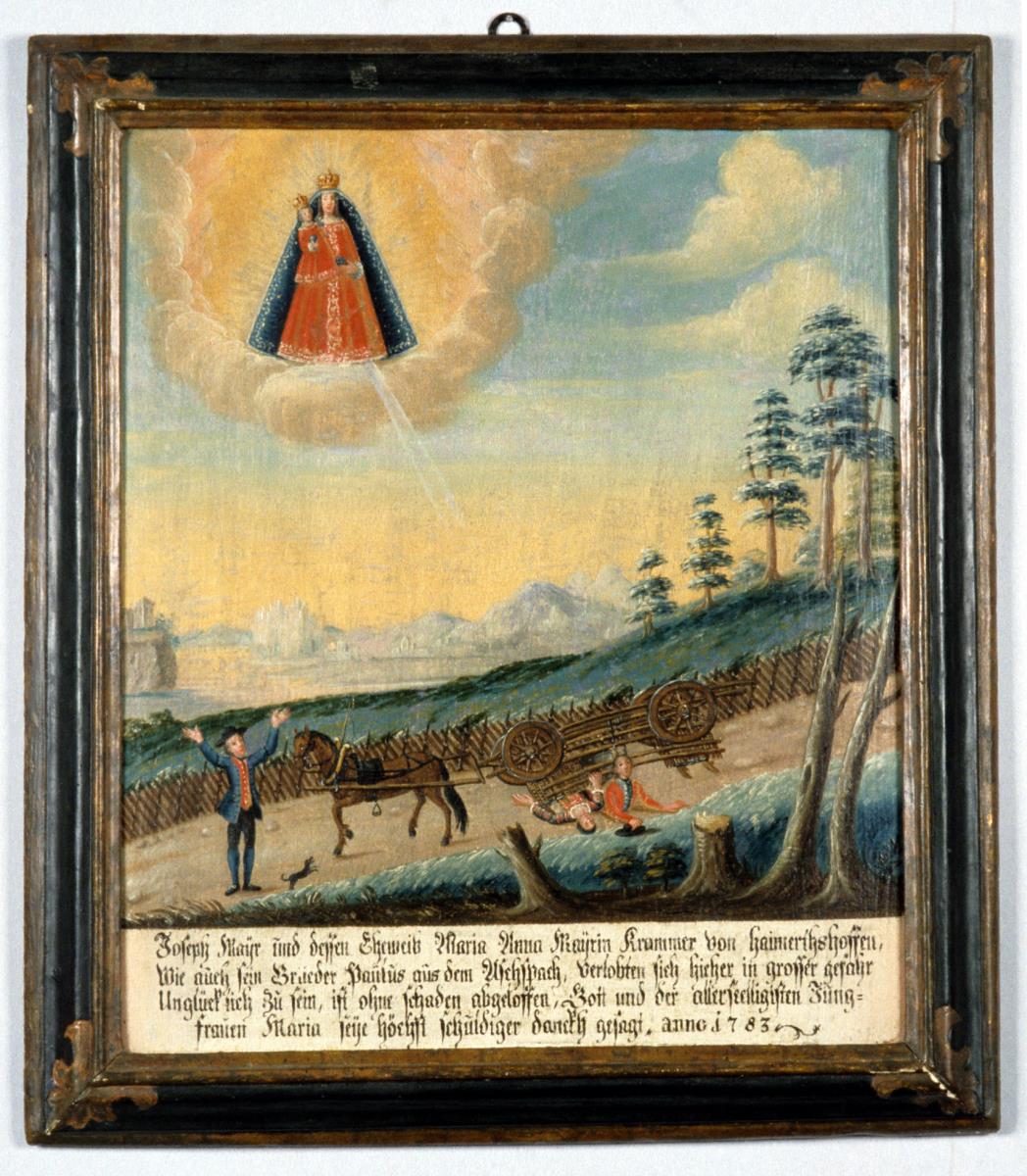 Muttergottes im Lichtloch mit Wolkengirlande