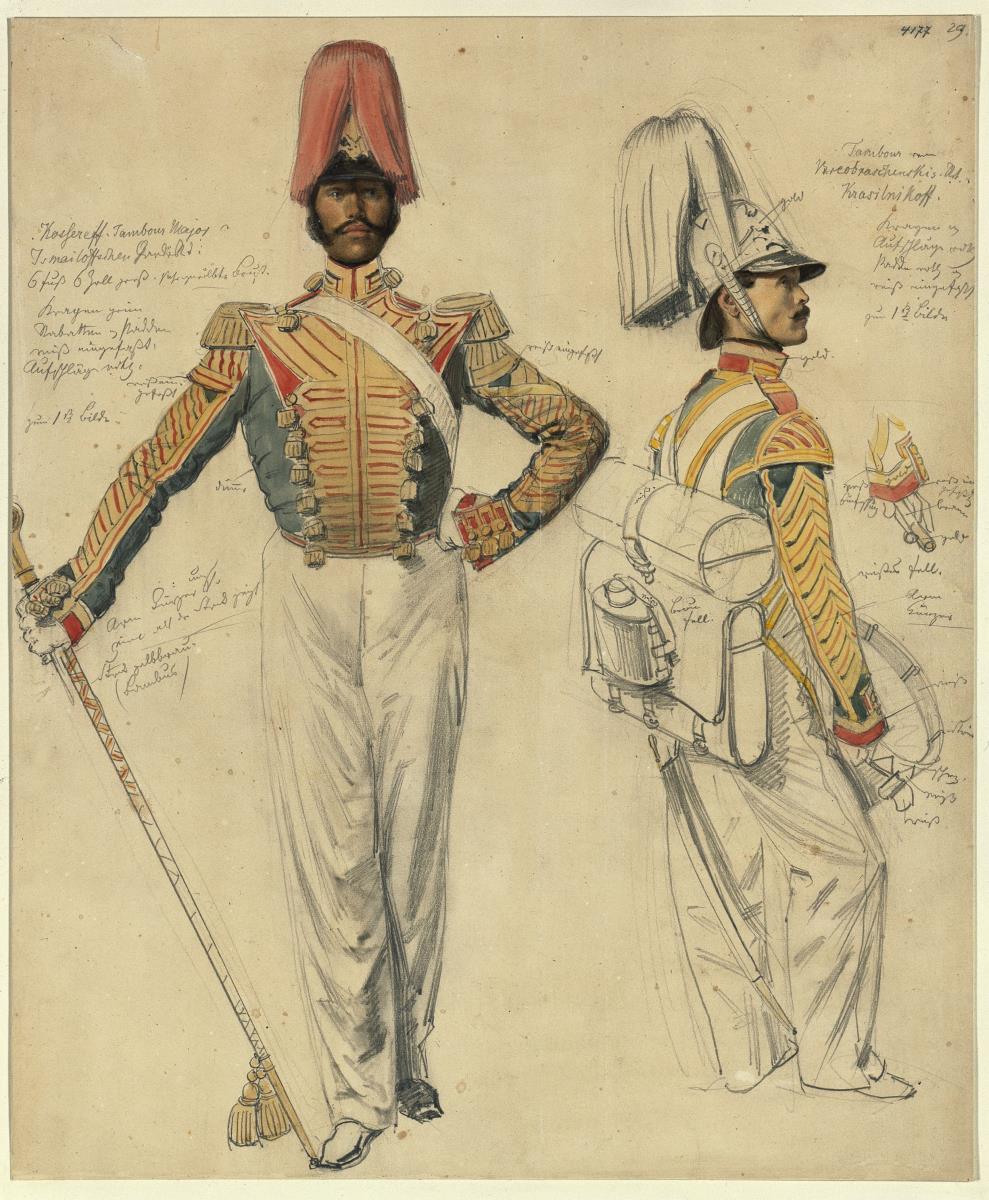Tambourmajor Wassili Kossarew, Regimentstrommler Kusma Krassilnikow