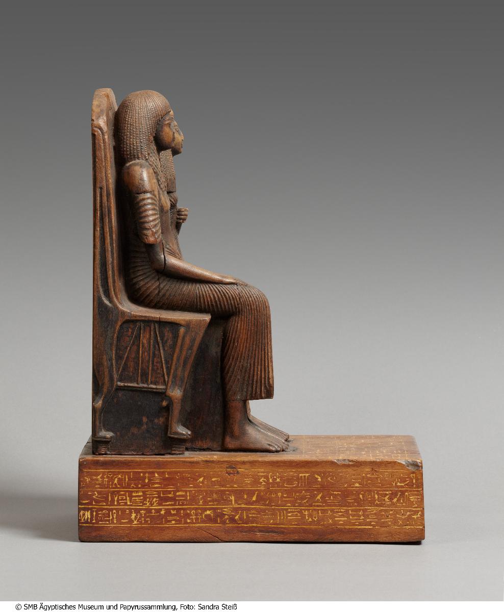 Sitzfigur des Vorstehers der Handwerker, Amenemope, und seiner Frau Hathor