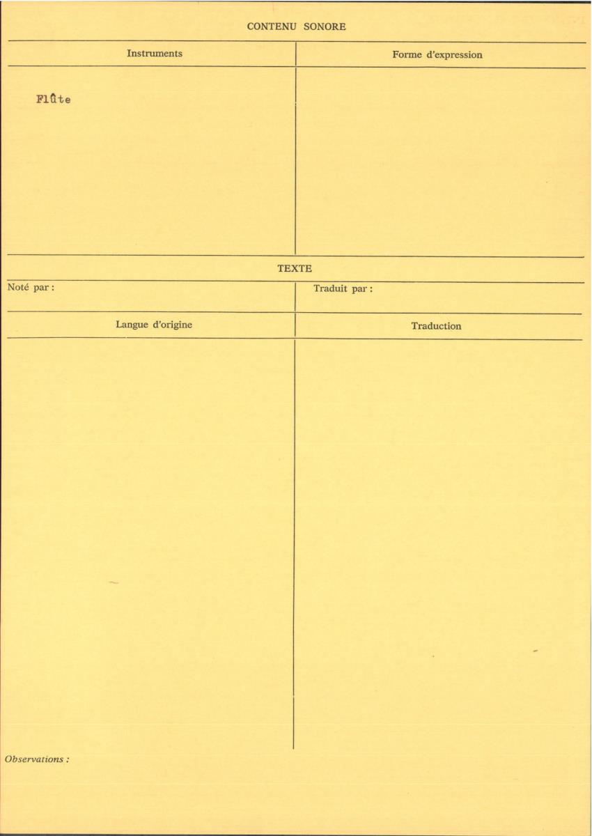 Ethiopie / Washint / Flûte