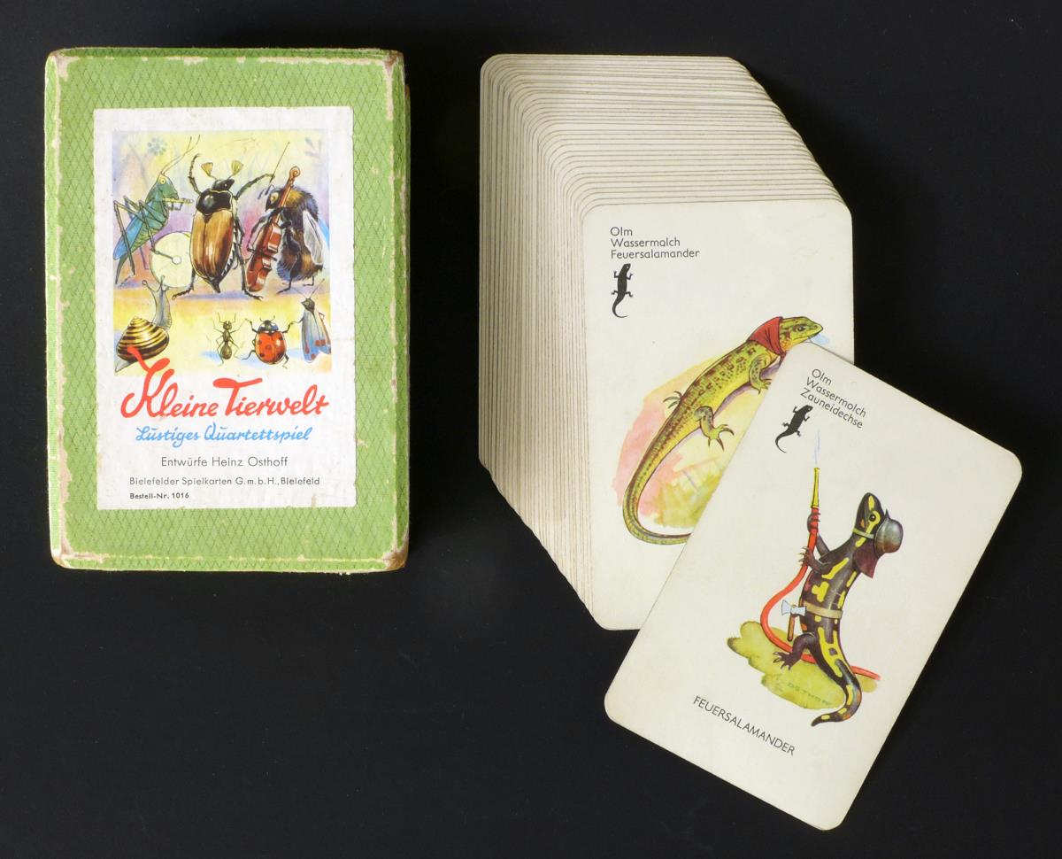 Kleine Tierwelt. Lustiges Quartettspiel.
