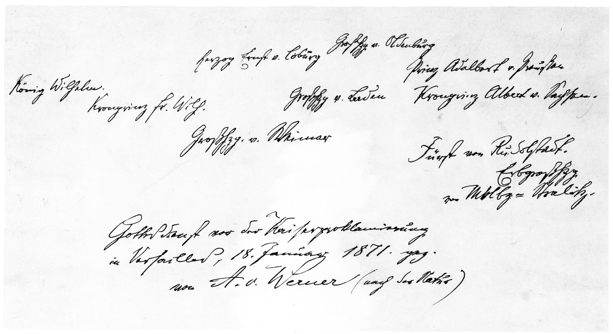 Gottesdienst vor der Kaiserproklamation in Versailles am 18. Januar 1871