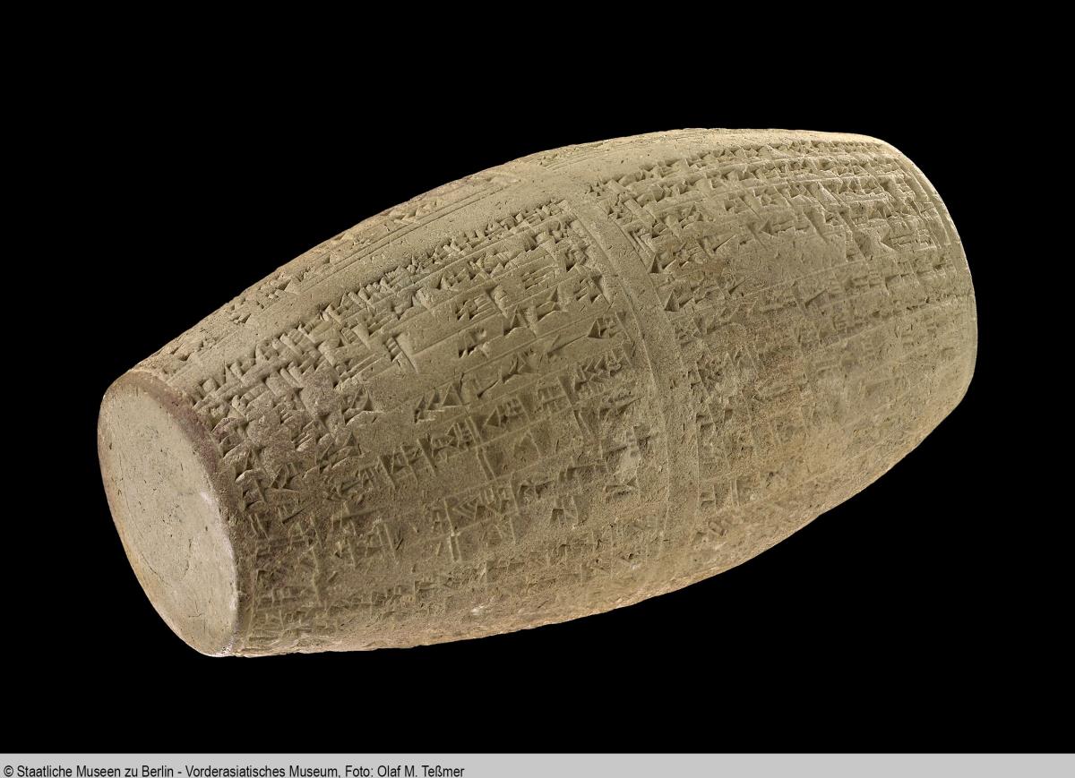 Bauzylinder mit Inschrift Nebukadnezars II.