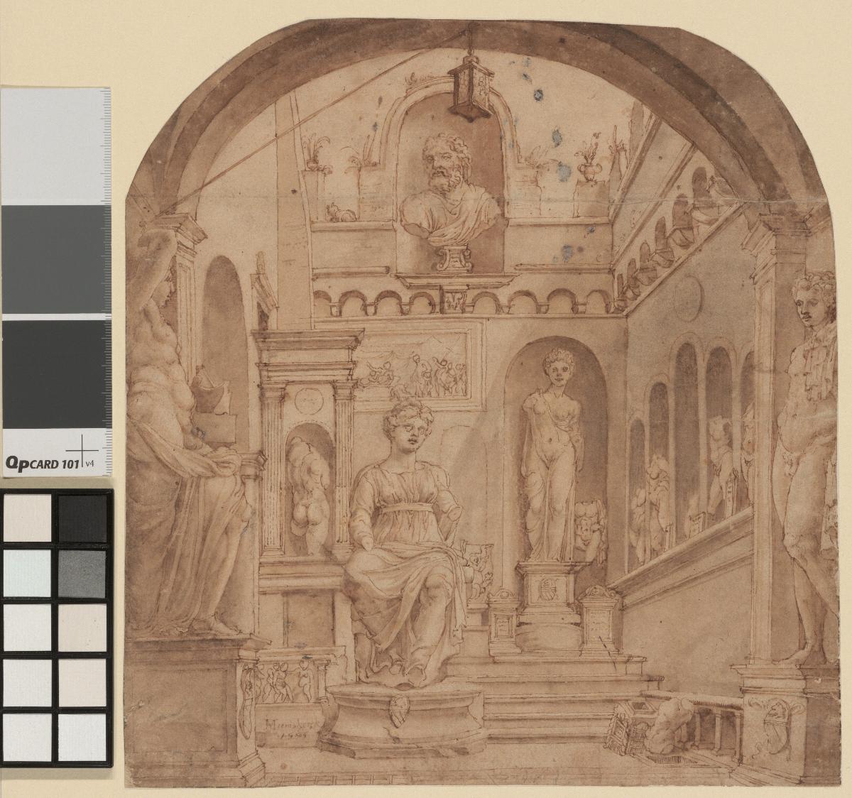 Statuenhof der Casa Sassi in Rom