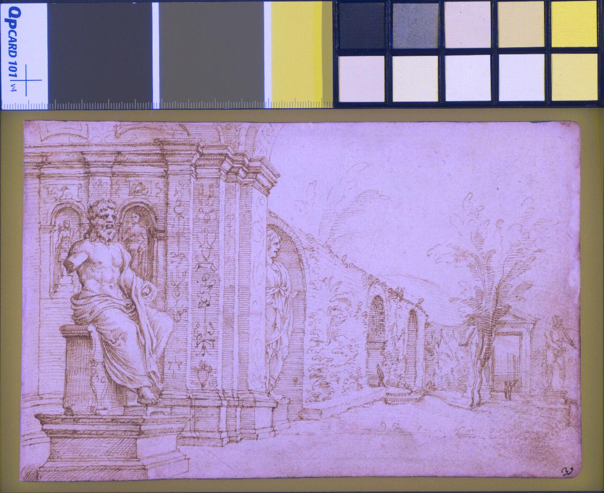 Blick aus der Gartenloggia in den "giardino segreto" der Villa Madama