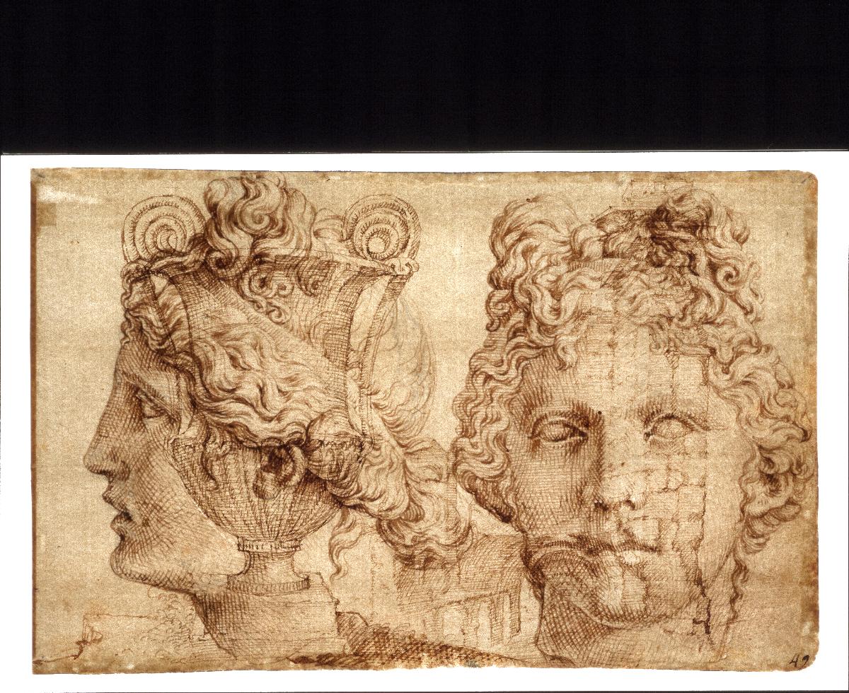 Cantharus von Santa Cecilia in Trastevere und Frontispizio di Nerone