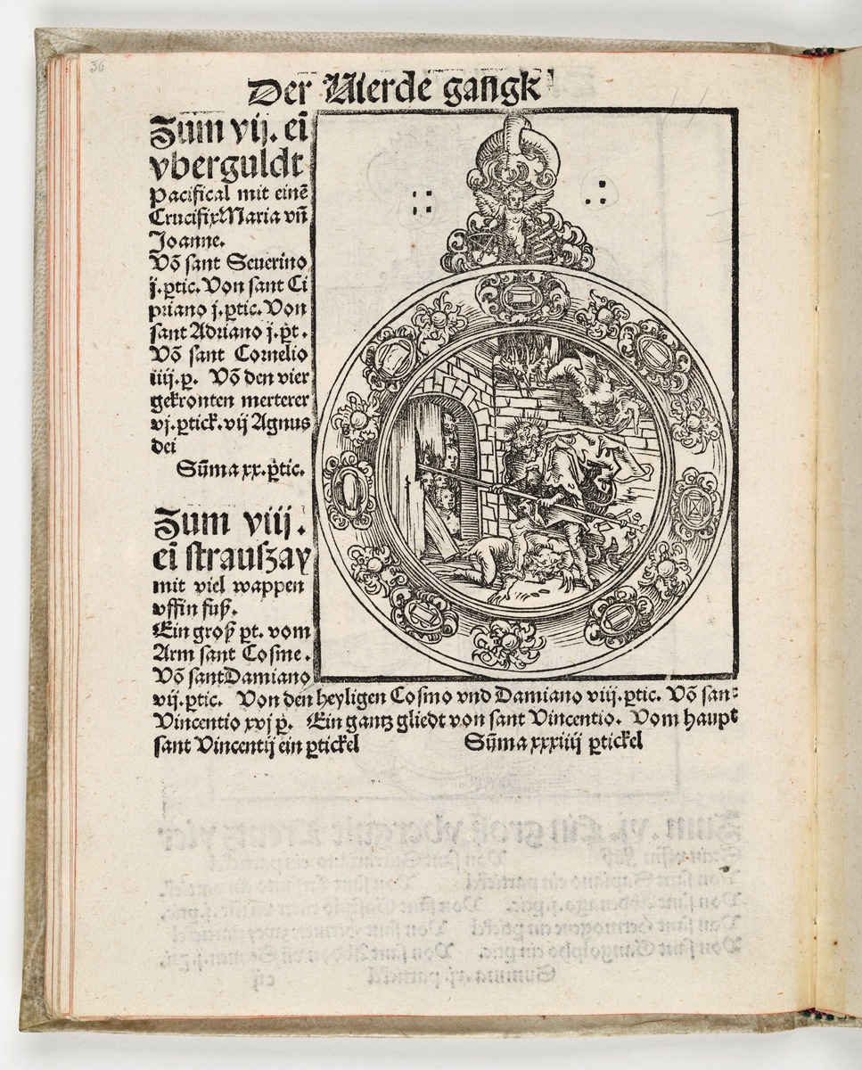 Wittenberger Heiltumsbuch: Medaillon mit Christus in der Vorhölle