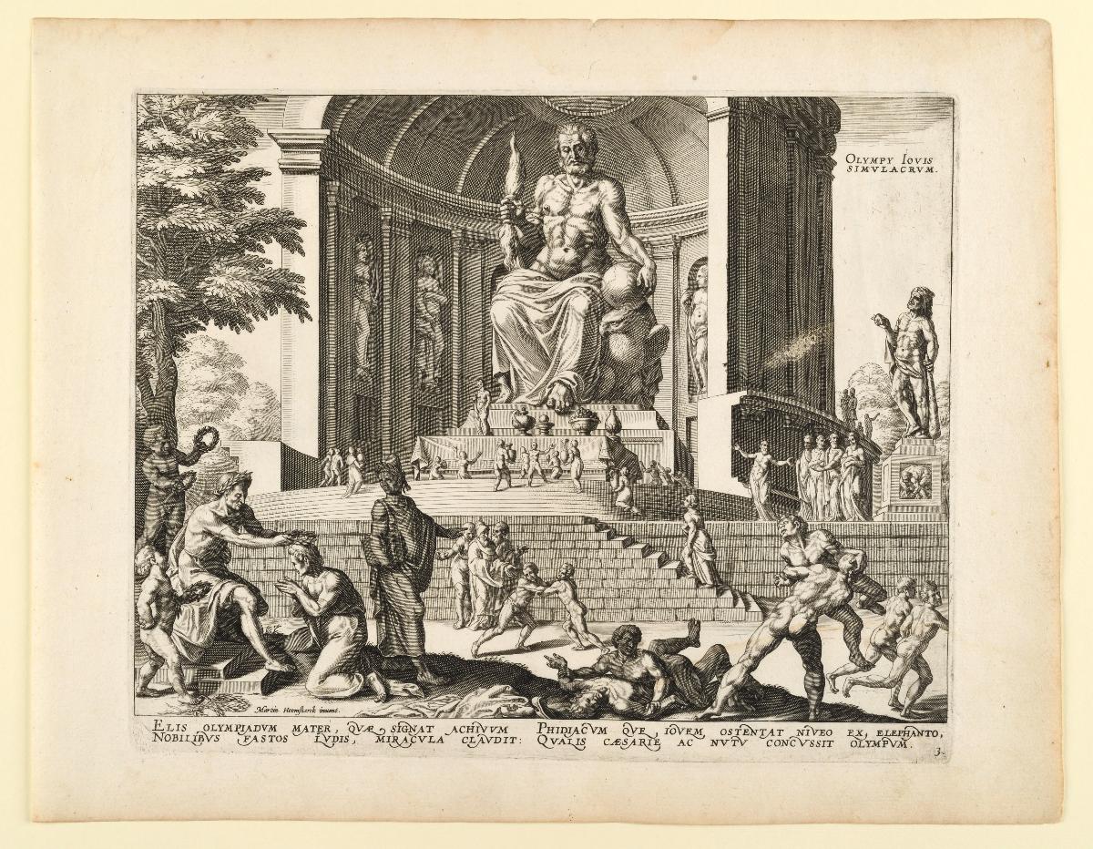 Die Jupiterstatue in Olympia, Blatt 3 aus der Folge: Die acht Weltwunder