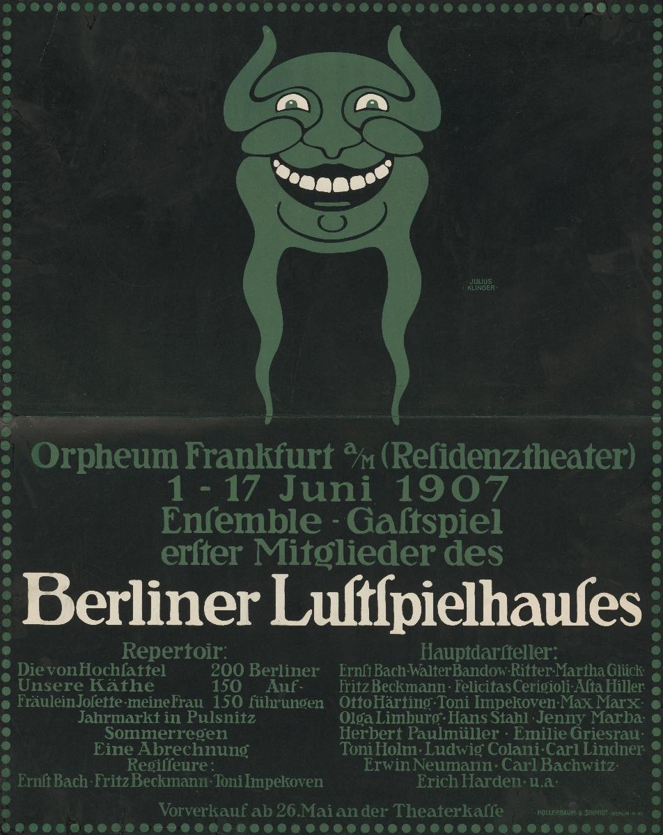 Gastspiel erster Mitglieder des Berliner Lustspielhauses im Orpheum Frankfurt am Main