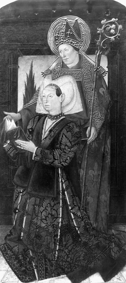 Der heilige Ludwig von Toulouse mit kniender Stifterin / Johannes der Täufer und Paulus