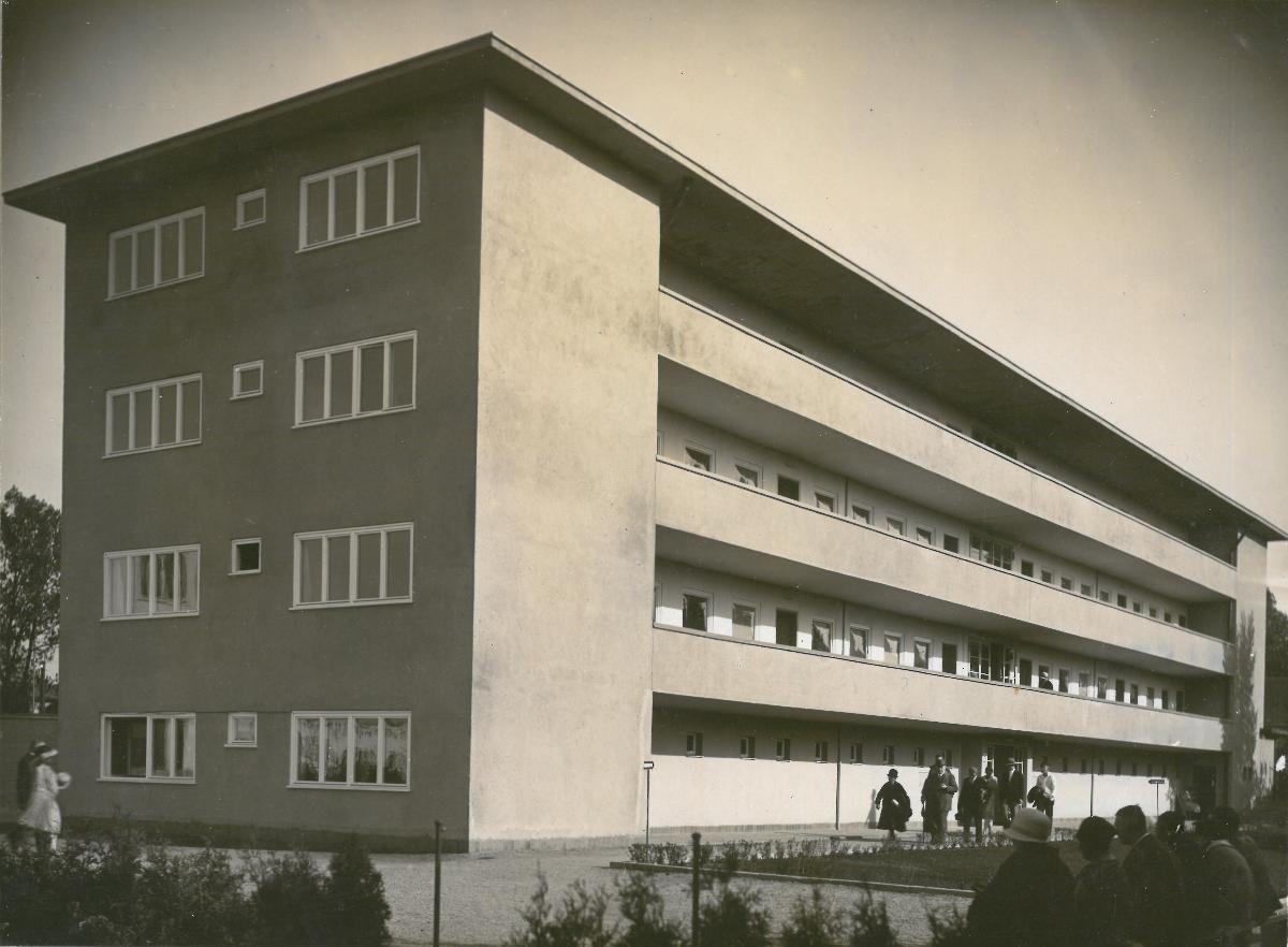 Breslau, Werkbundausstellung 1929 "Wohnung und Werkraum", Nr. 1, Laubenganghaus