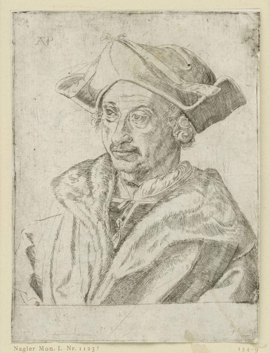 Bildnis eines älteren bartlosen Mannes (Sebastian Brant?), nach Albrecht Dürer