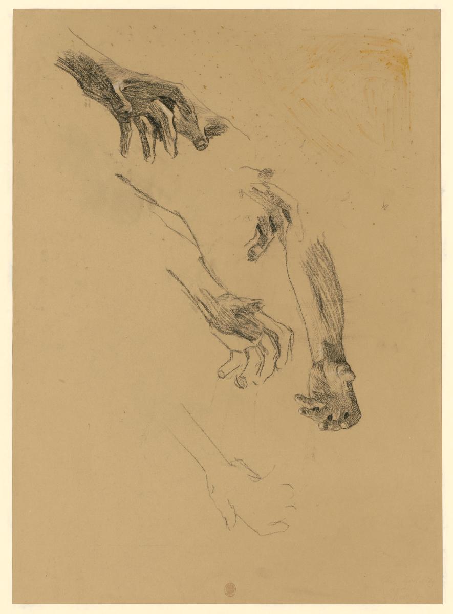 Arm- und Handstudien (zur Schwarzen Anna aus "Losbruch")