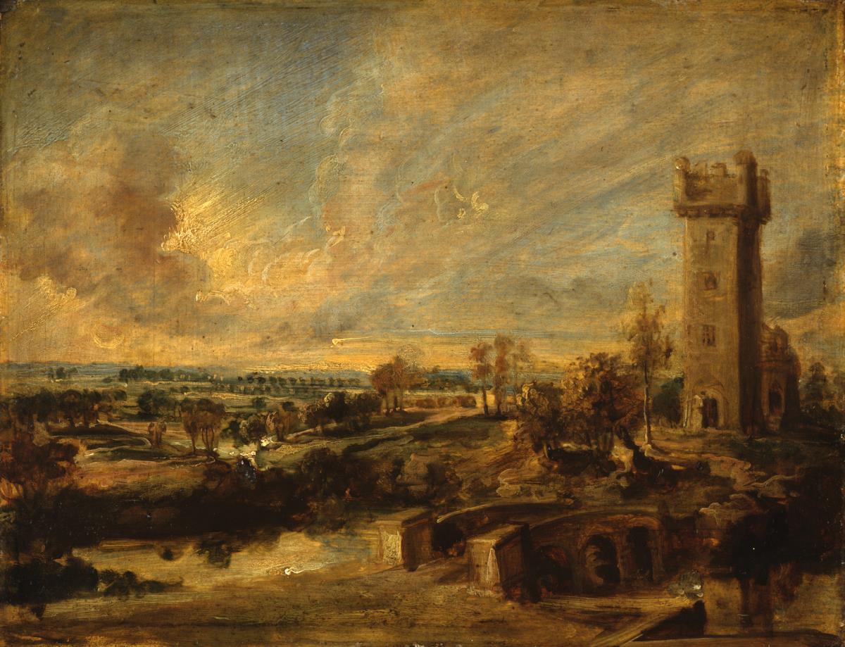 Landschaft mit Turm