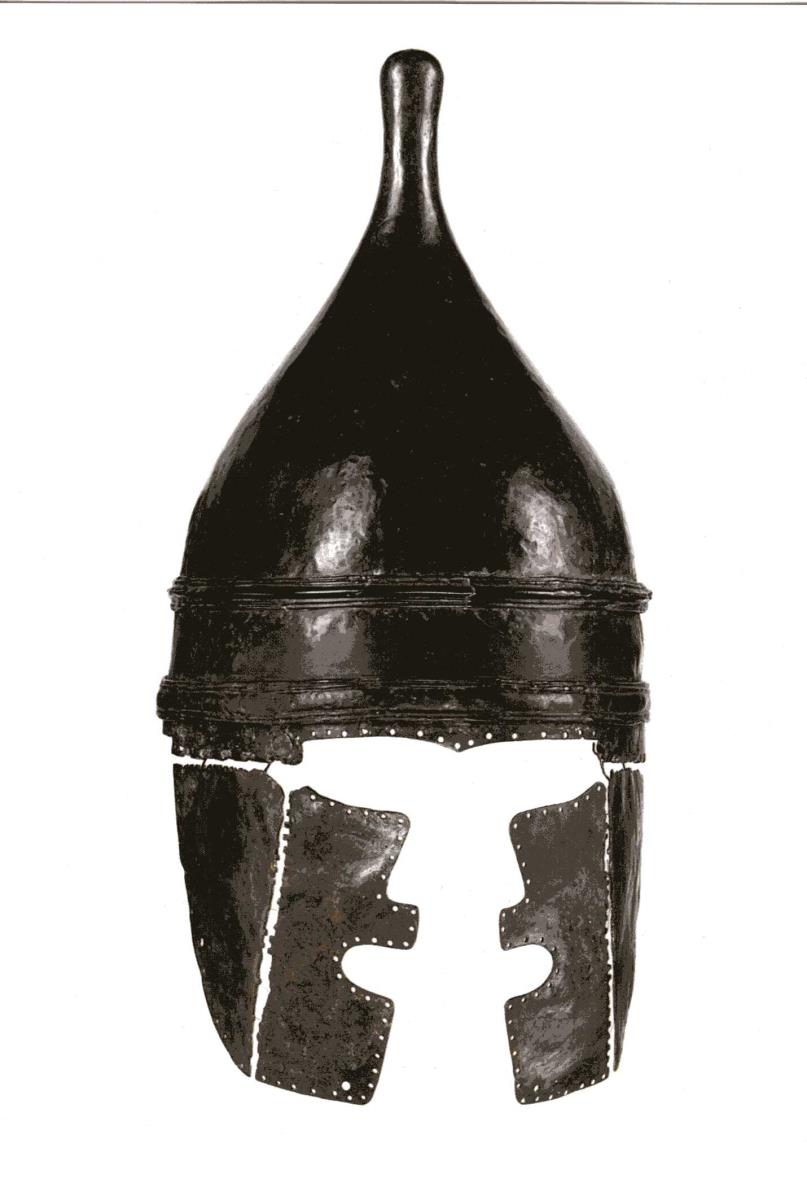 Helm mit Nacken- und Wangenschutz