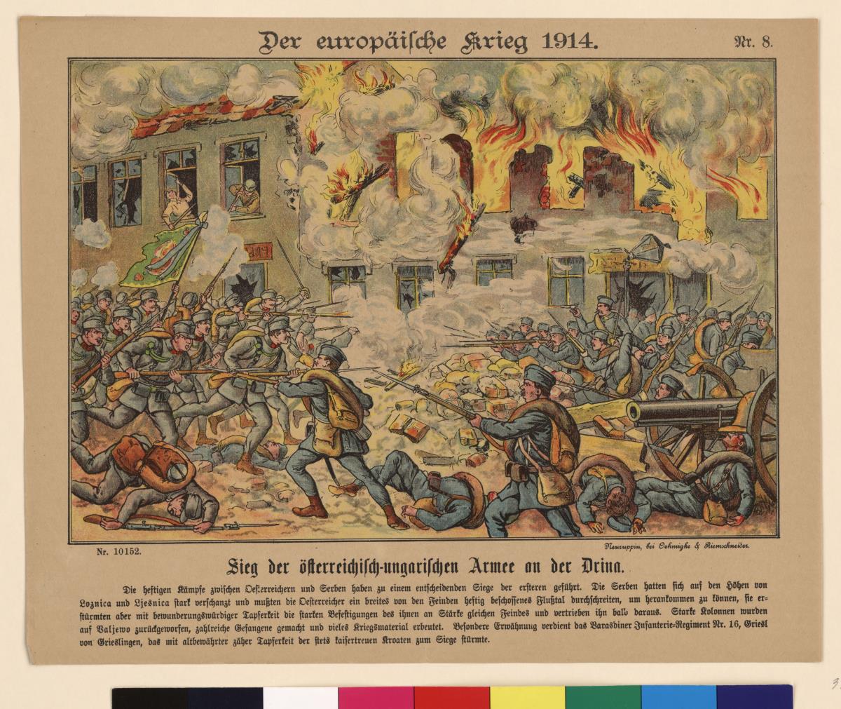 Der europäische Krieg. 1914. Nr. 8. –Sieg der österreichisch-ungarischen Armee an der Drina.