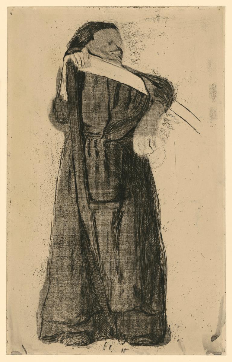 Frau mit Sense (Verworfene zweite Fassung zu Blatt 3 aus "Bauernkrieg", 1. Zustand)
