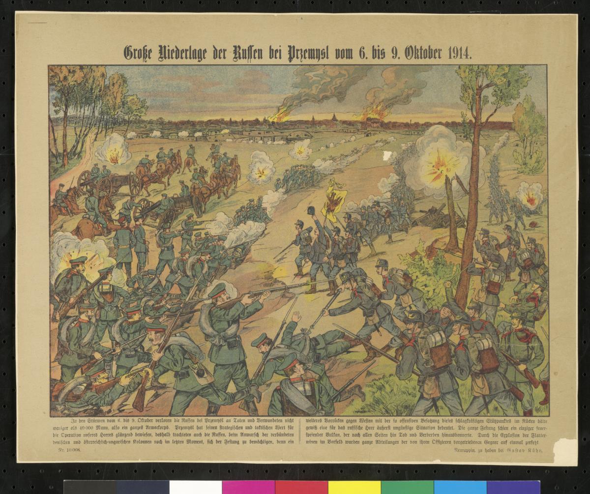 Große Niederlage der Russen bei Przemysl vom 6. bis 9. Oktober 1914